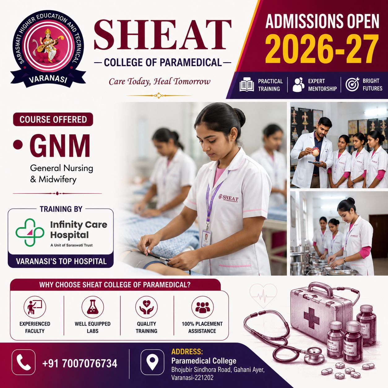 GNM nursing after 12th Arts Commerce in Varanasi